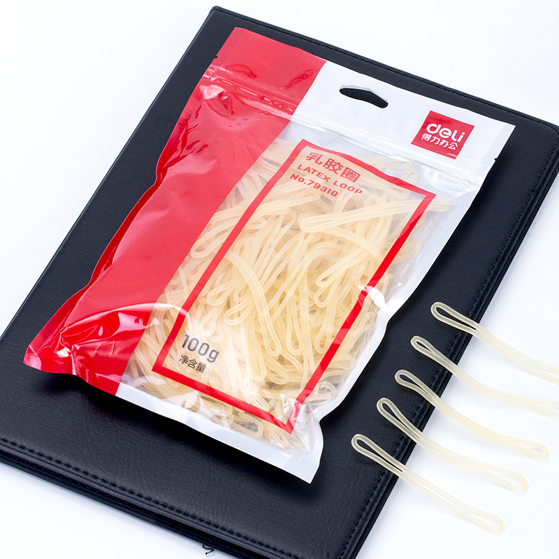 得力(deli)100g耐用橡皮筋/乳膠圈/橡皮圈/捆扎膠圈 辦公用品 79310_http://www.nebao.cn/newimg/C202212/1672391046348.jpg