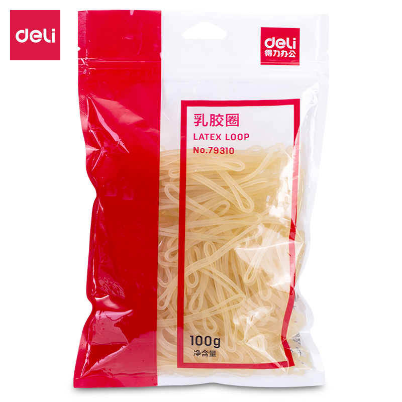 得力(deli)100g耐用橡皮筋/乳膠圈/橡皮圈/捆扎膠圈 辦公用品 79310_http://www.nebao.cn/newimg/C202212/1672391046488.jpg