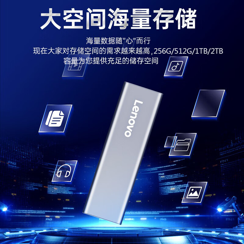 聯想（Lenovo)1TB 移動硬盤（PSSD）Type-c USB3.1接口 逐星系列 ZX1 銀色_http://www.nebao.cn/newimg/C202310/1697510045768.jpg